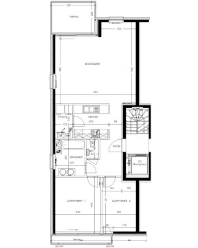 Grondplan appartement